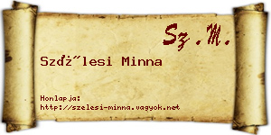 Szélesi Minna névjegykártya